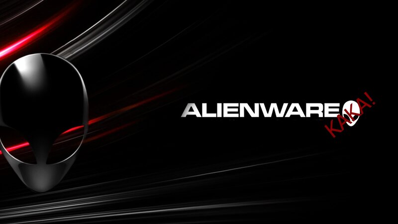 Alienware Logo on Dark Background — Black, Dramatic