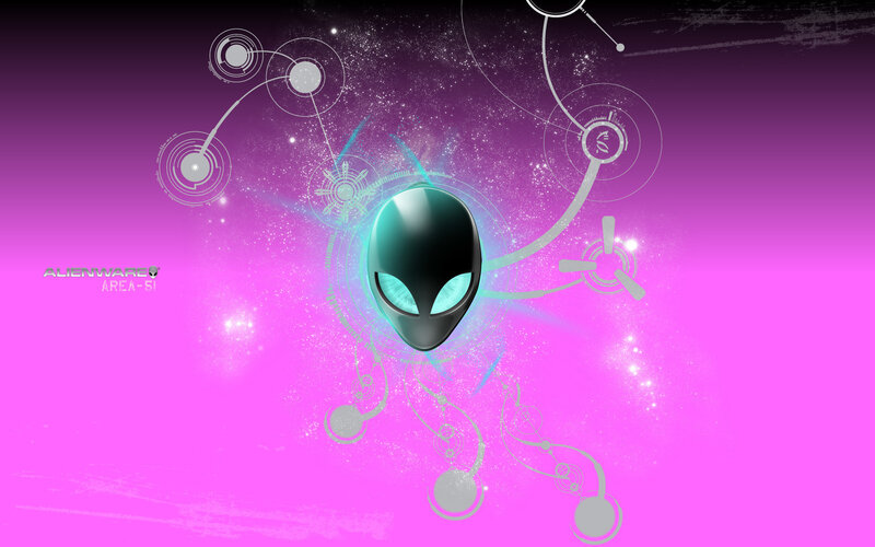 Alienware logo on purple background