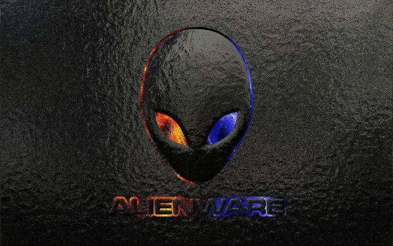 Alienware logo on textured background