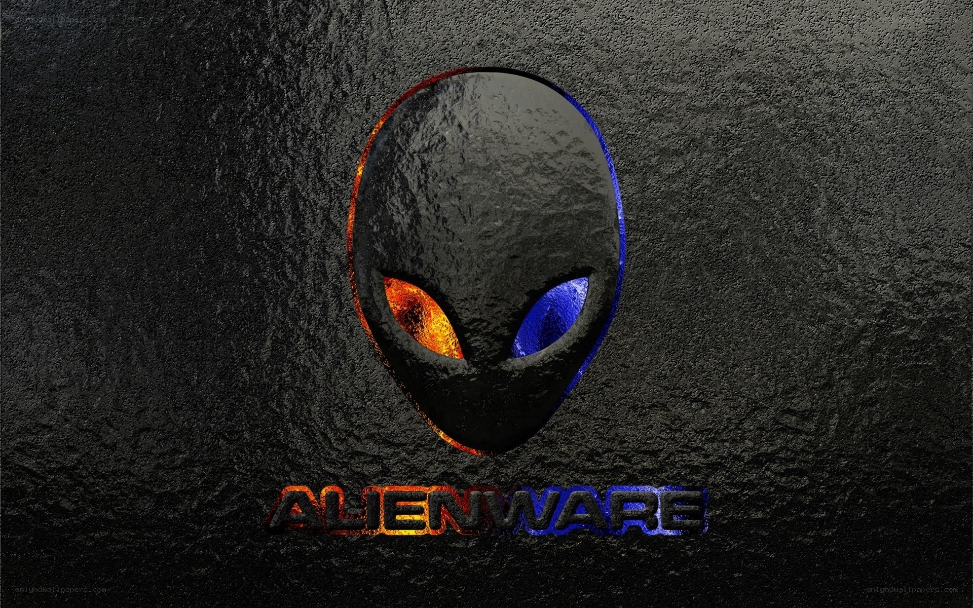 Alienware logo on textured background