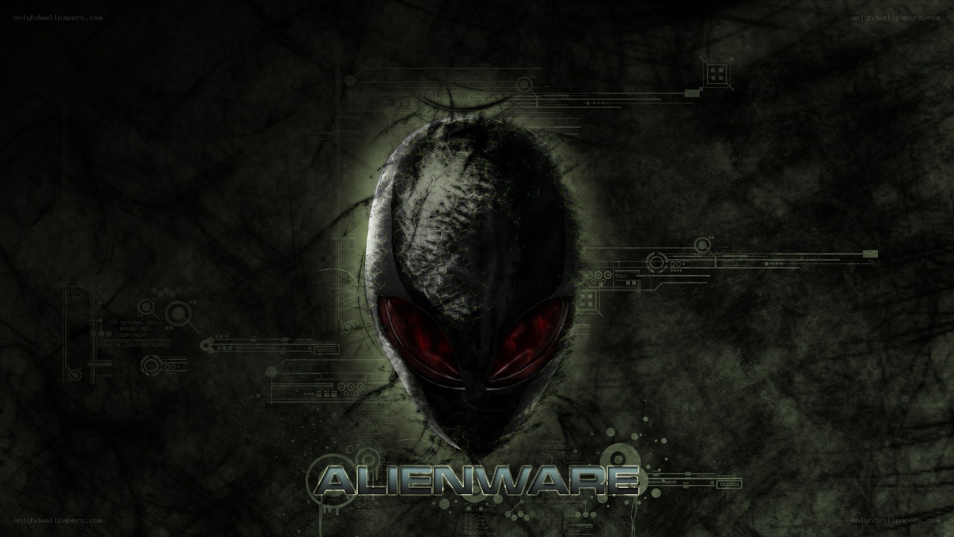 Alienware logo with alien head