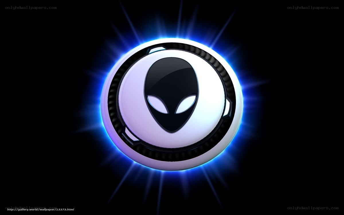 Alienware logo with blue glow