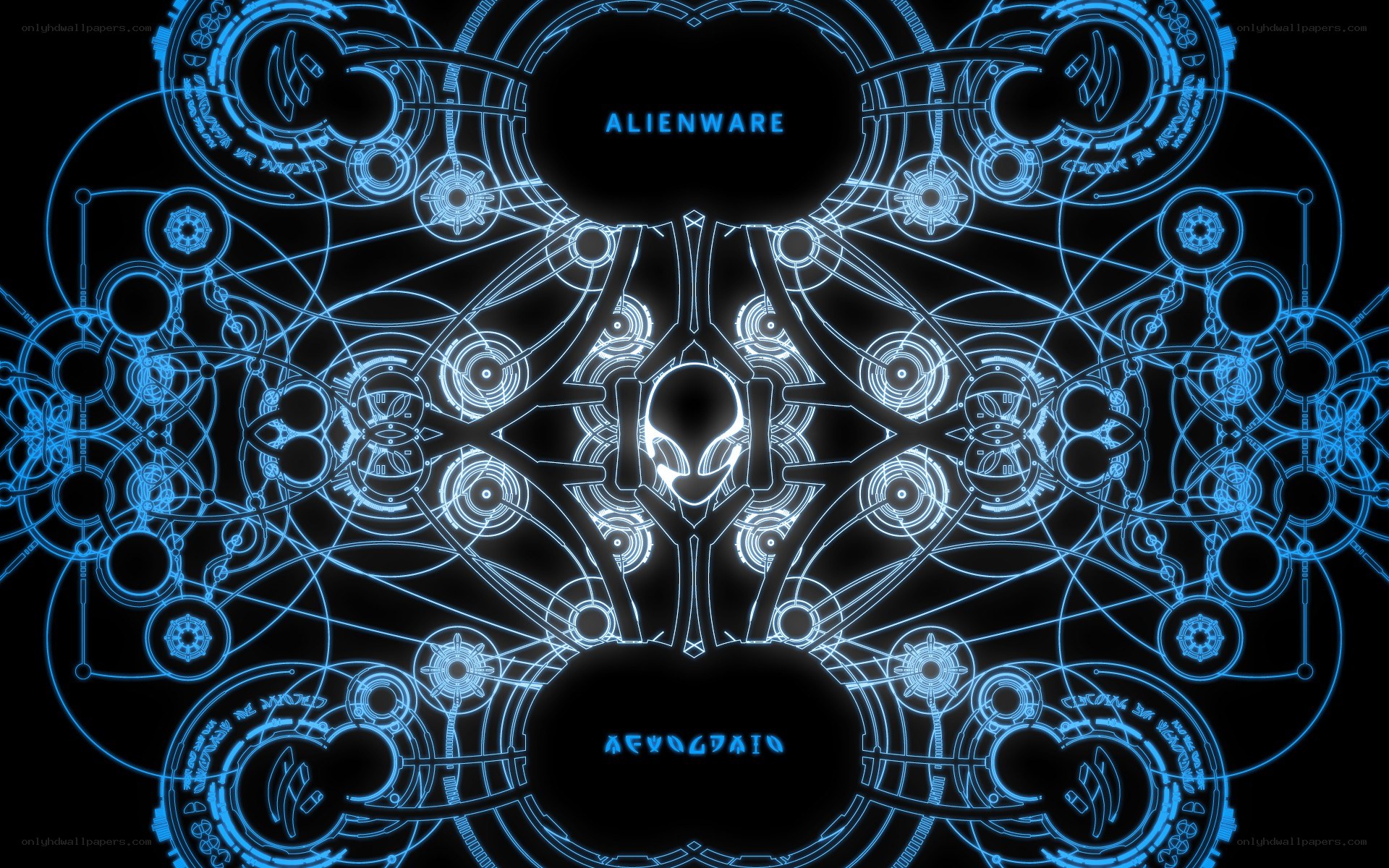 Alienware logo with circuit design
