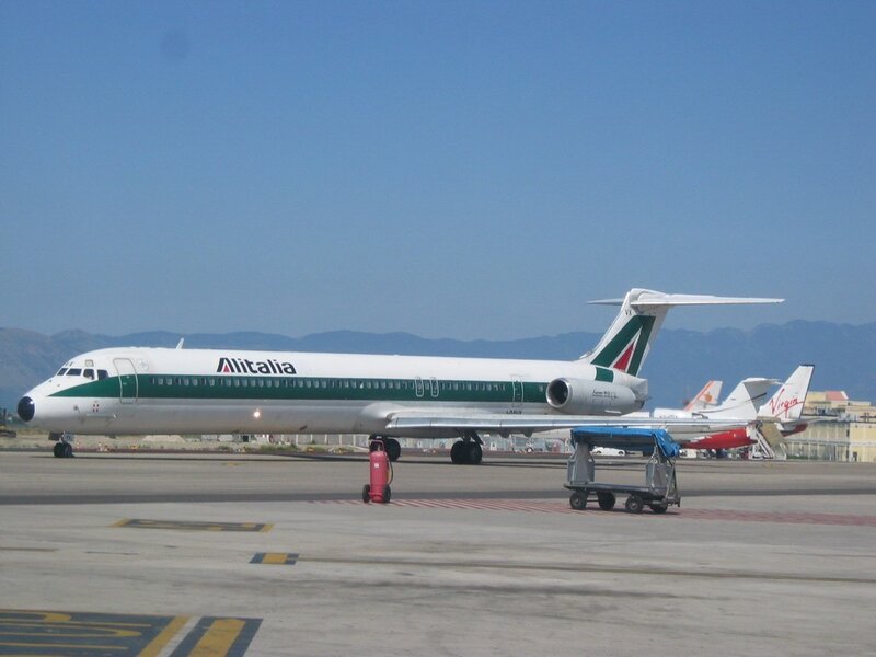 Alitalia aircraft on tarmac