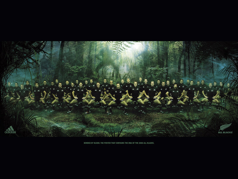All Blacks rugby team portrait