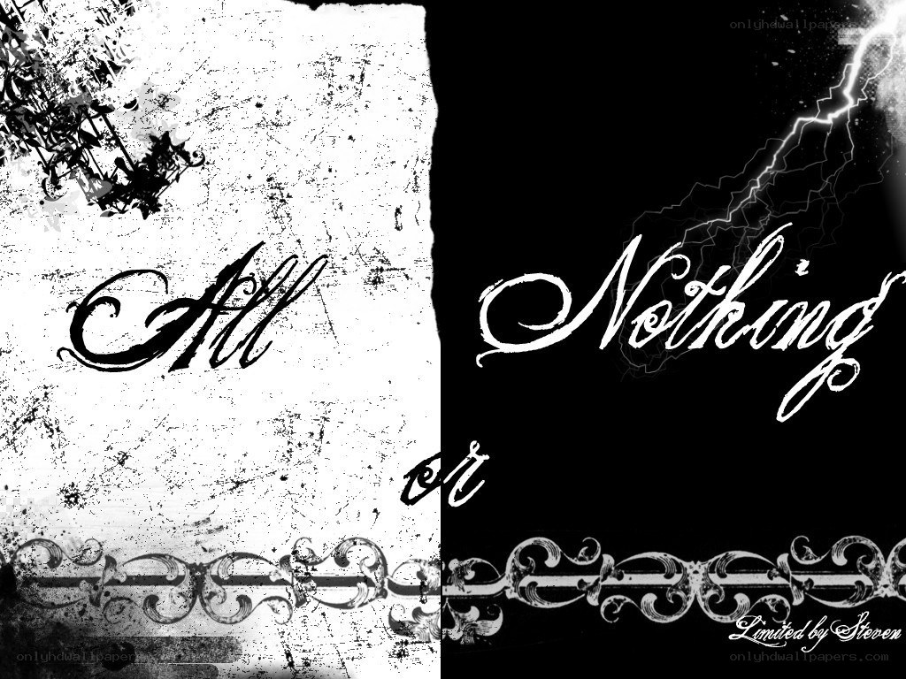 All or Nothing text art