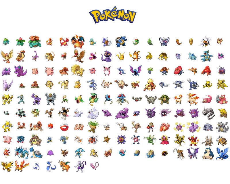 All Pokémon from Generation I
