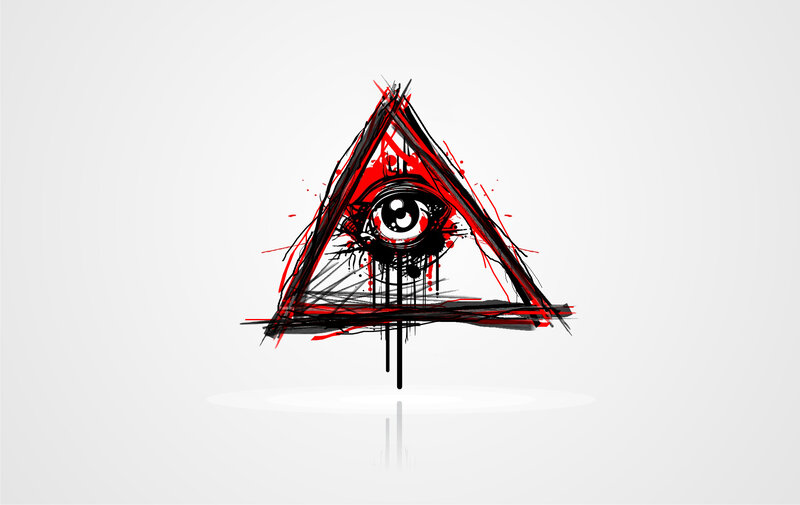 all-seeing eye in triangle