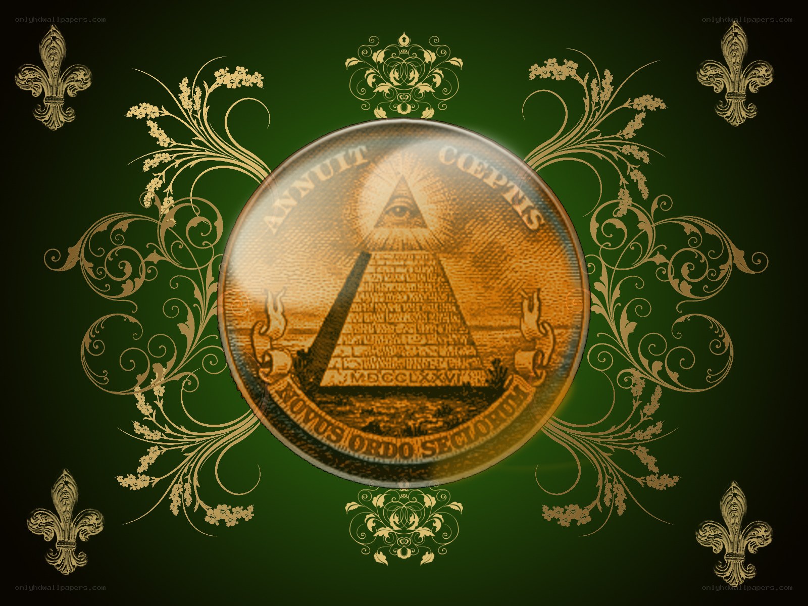 All-seeing eye pyramid design