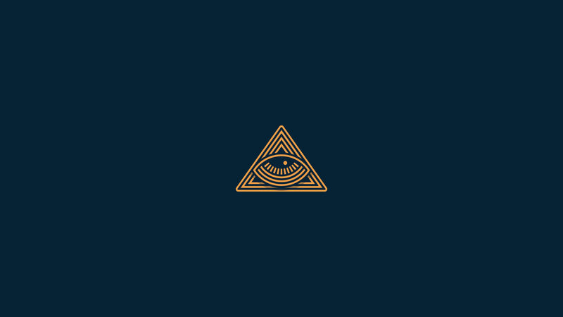 All-seeing Eye Symbol — Dark Blue