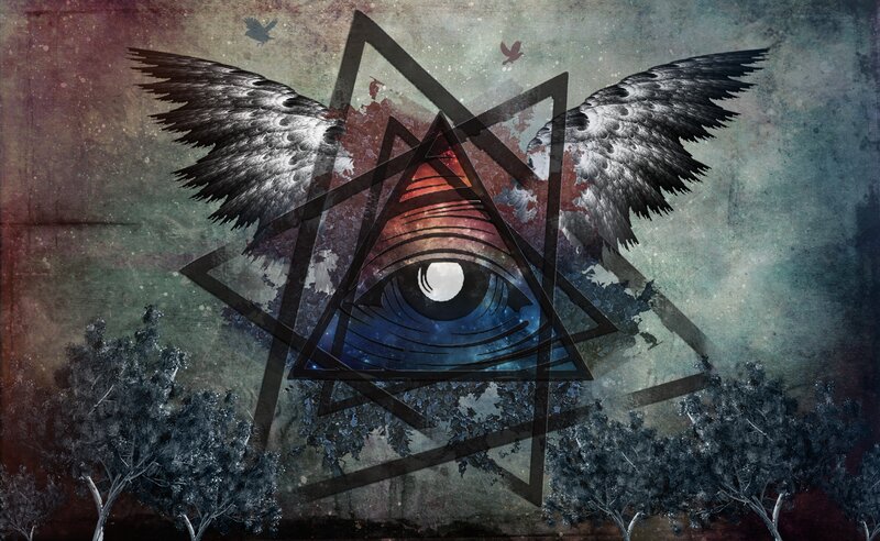 All-seeing Eye with Wings