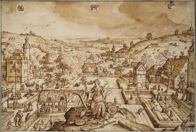 Allegorical landscape with figures