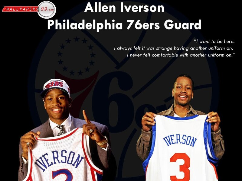 Allen Iverson Holding Jerseys
