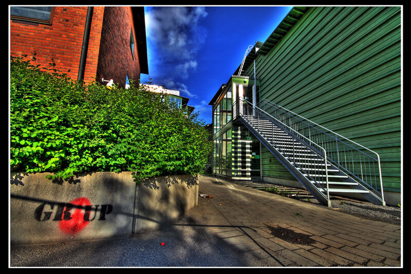 Alley with Green Wall