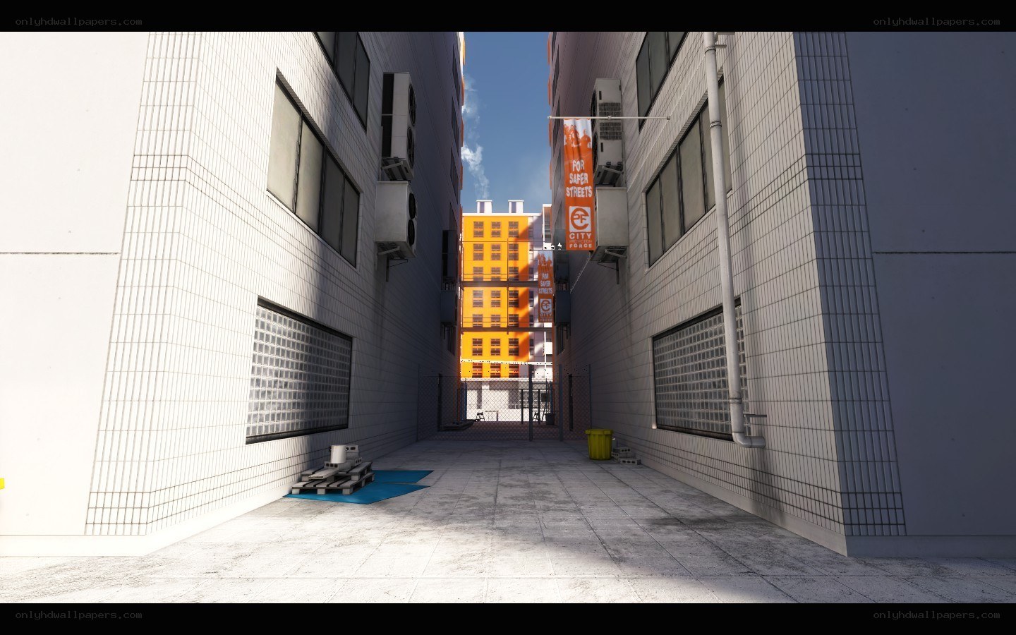 alleyway between buildings