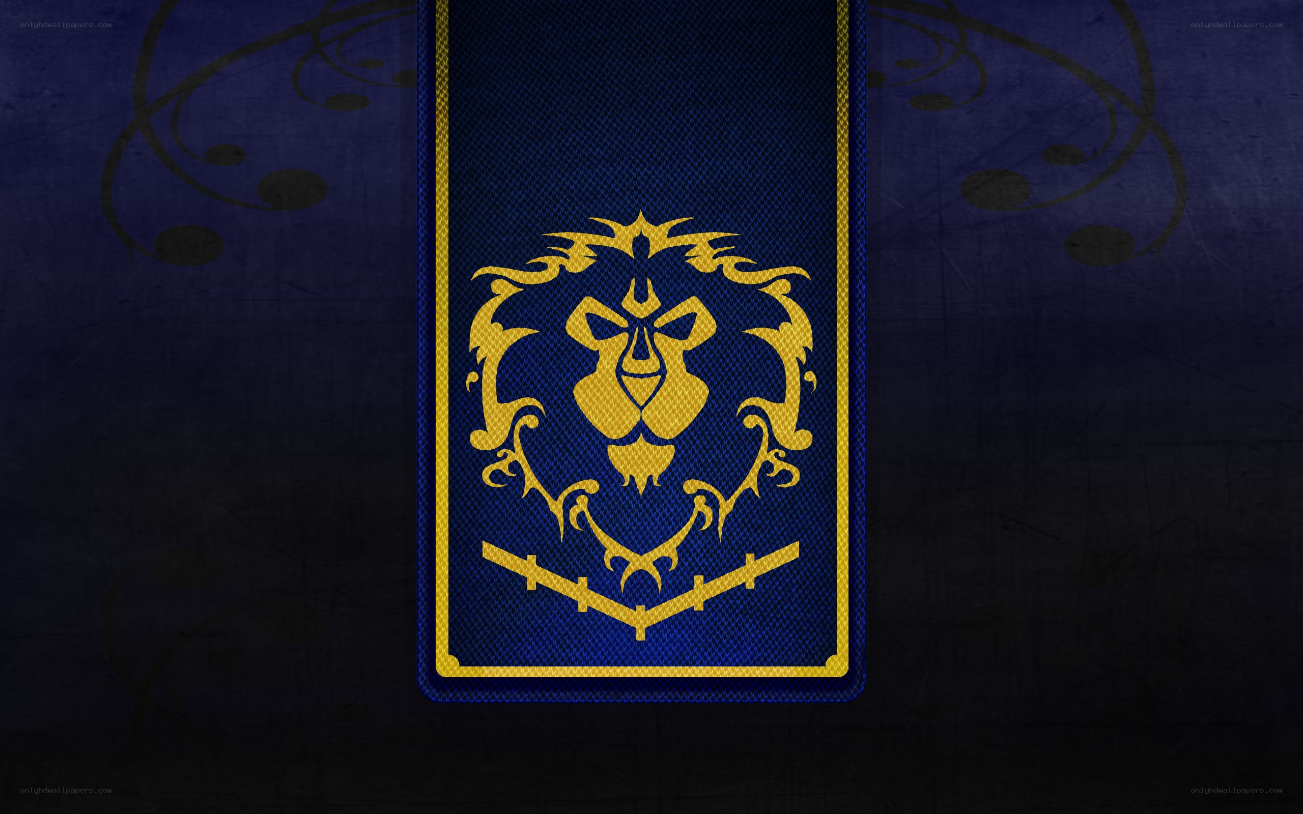Alliance emblem on blue banner