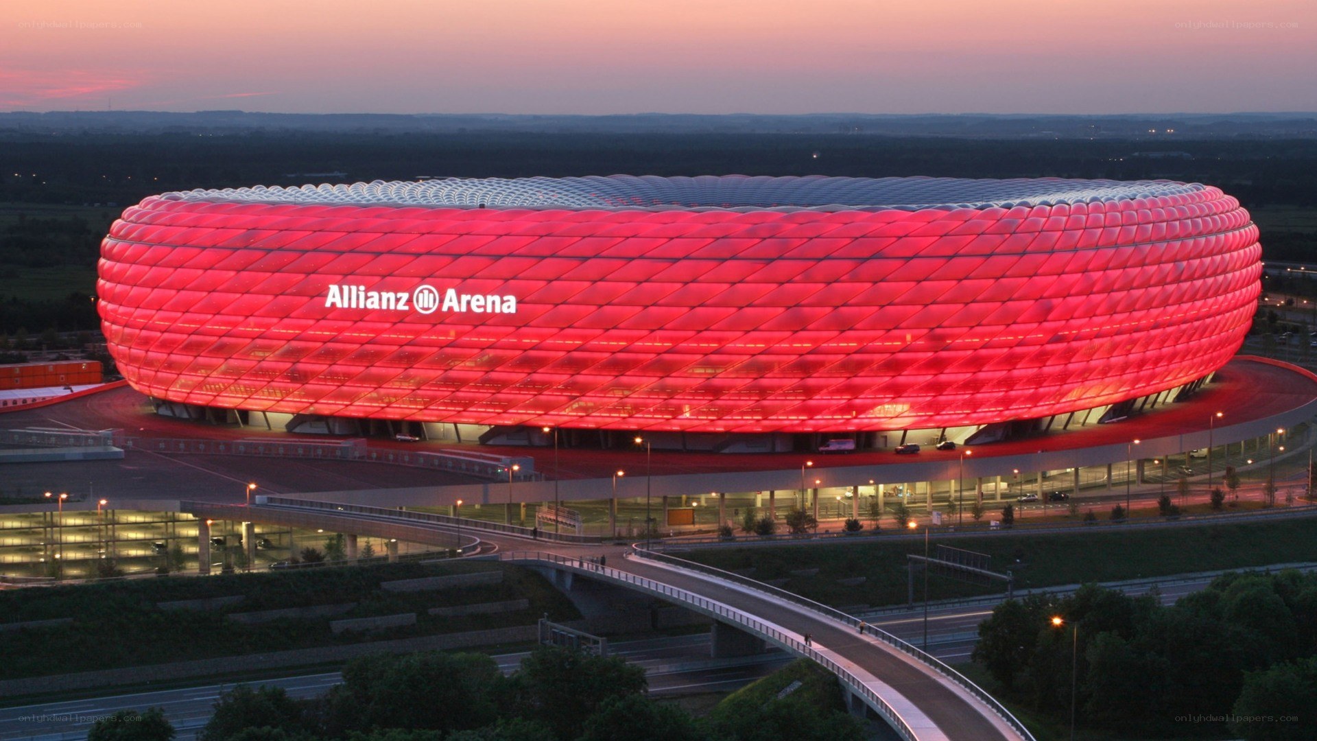 Allianz Arena at dusk