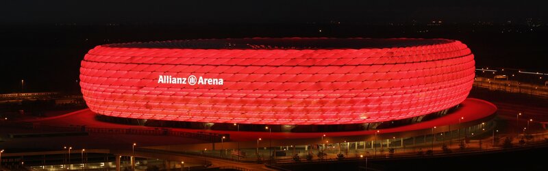 Allianz Arena Stadium — Red, Dramatic