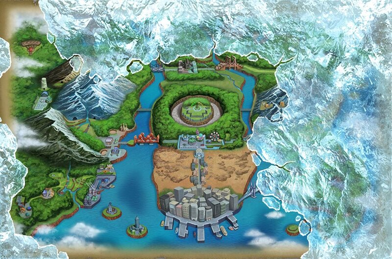 Almia region map