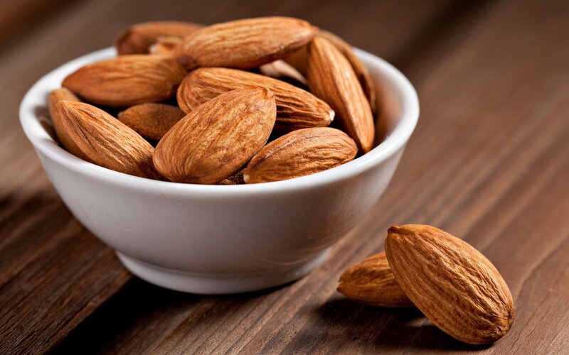 Almonds in a Bowl — Brown