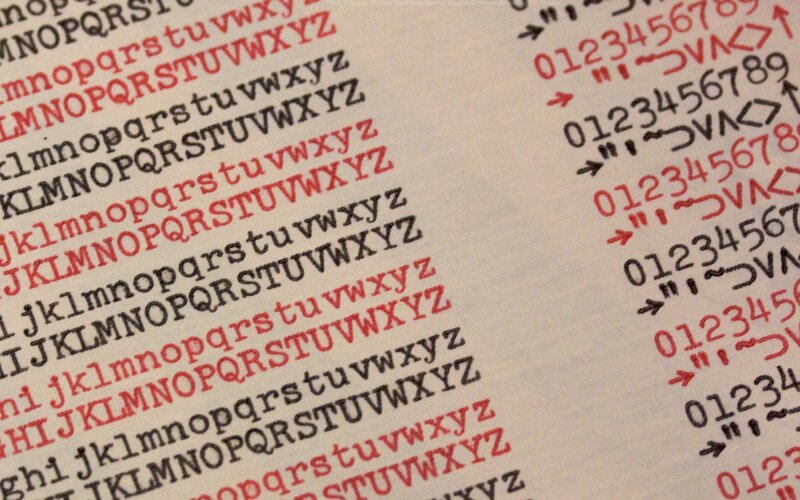 Alphabet and number samples