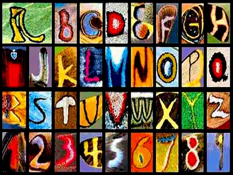 Alphabet and Numbers Art