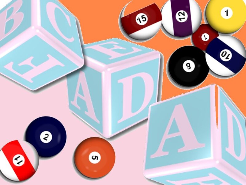 Alphabet Blocks and Billiard Balls