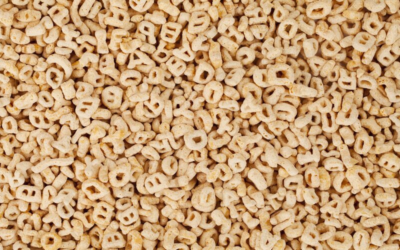 alphabet cereal close-up