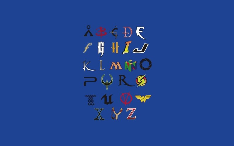 Alphabet Letters with Logos