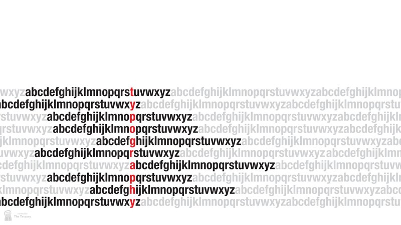 Alphabet Text Rows