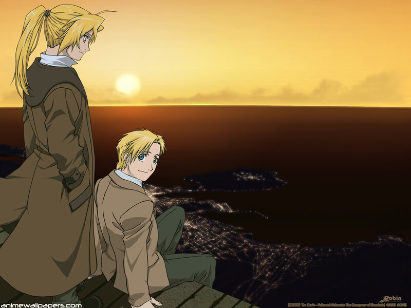 Alphonse and Edward at sunset