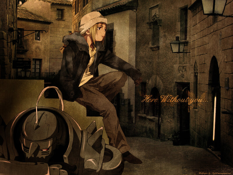 Alphonse and Edward in a quiet alley