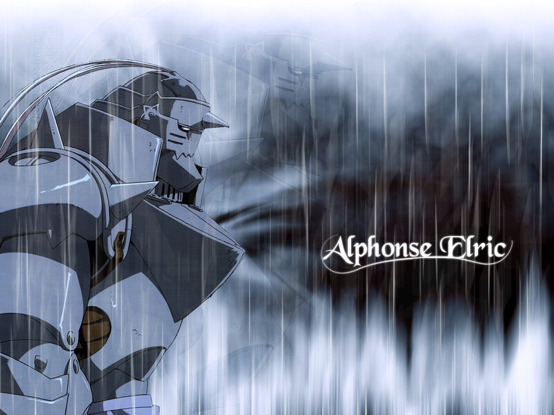 Alphonse Elric in the rain