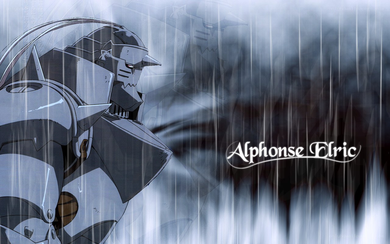Alphonse Elric in the rain