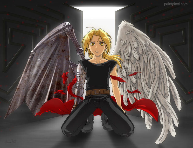 Alphonse Elric with wings