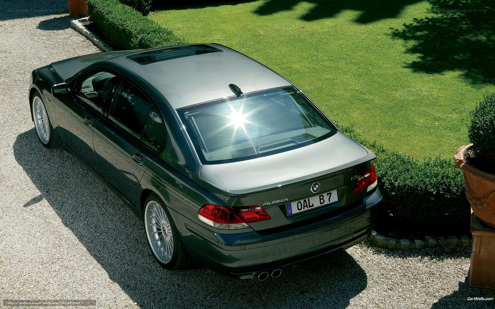 Alpina B7 sedan on gravel