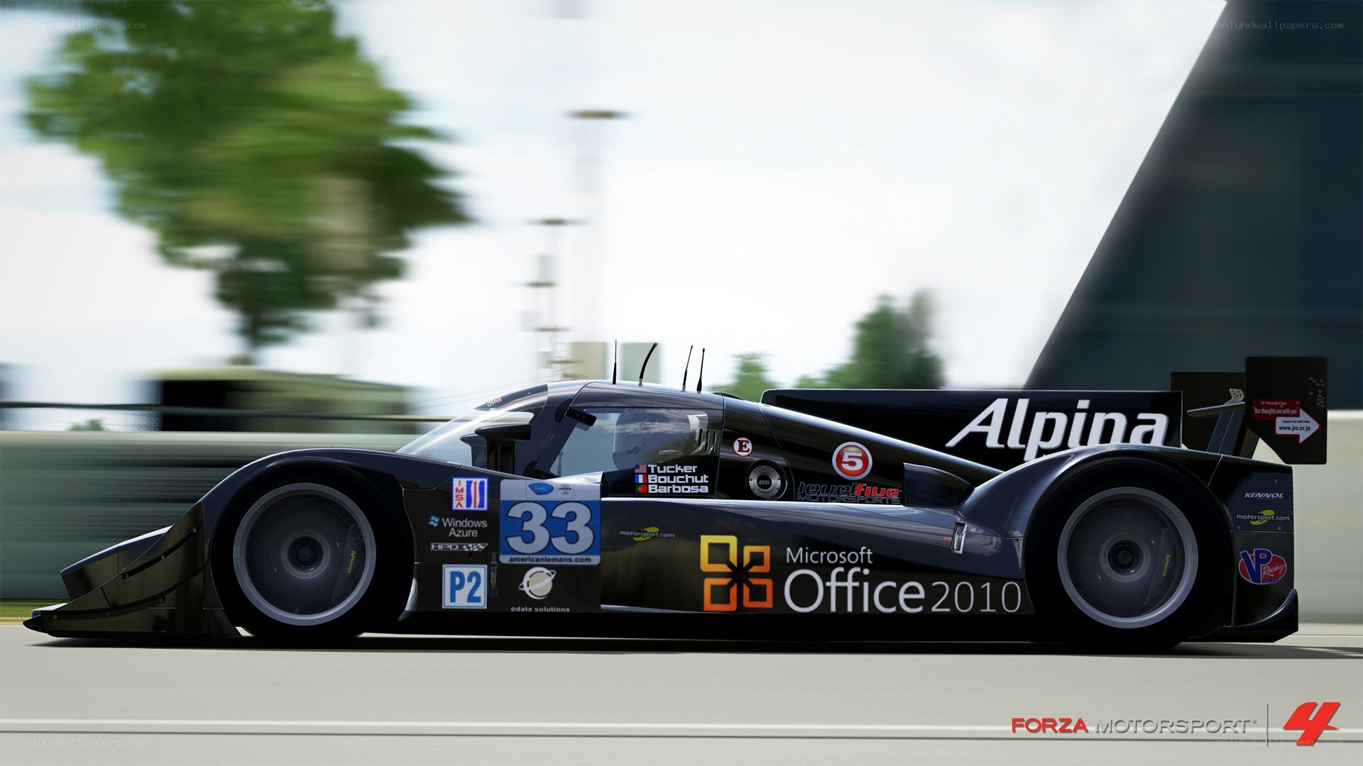Alpina race car in motion