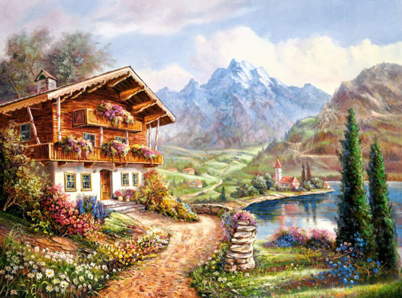 Alpine Cottage by Lake