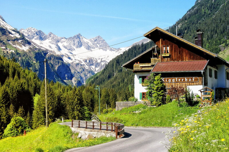 Alpine House with Mountains