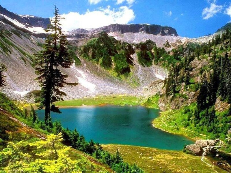 Alpine Lake in Valley — Blue, Serene, Summer