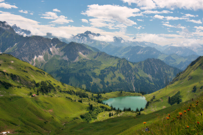 Alpine Lake in Valley — Green, Serene, Summer