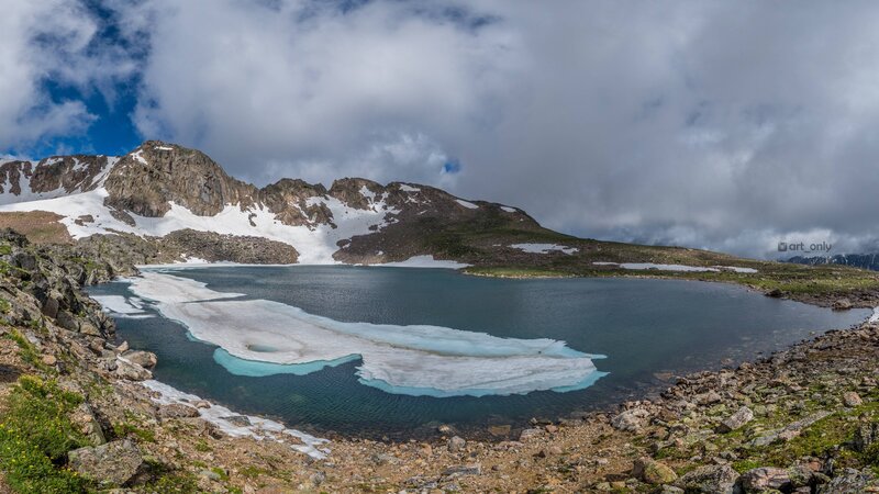 Alpine Lake with Ice