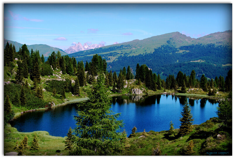 Alpine Lake with Mountains — Blue, Serene, Afternoon