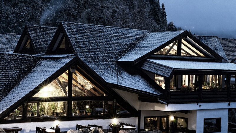 Alpine Lodge at Dusk