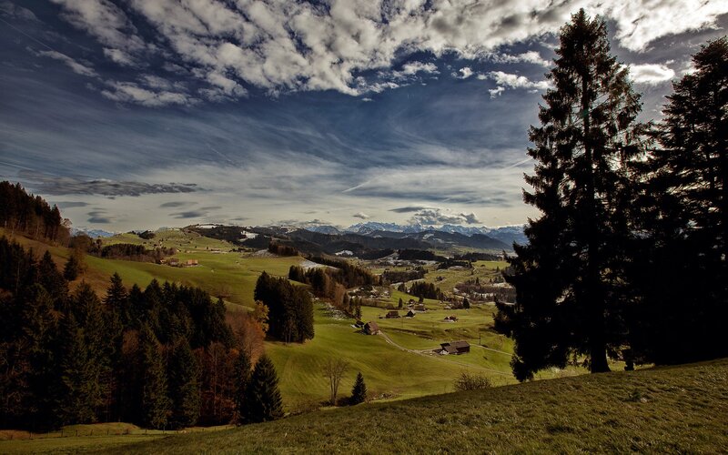 Alpine valley landscape