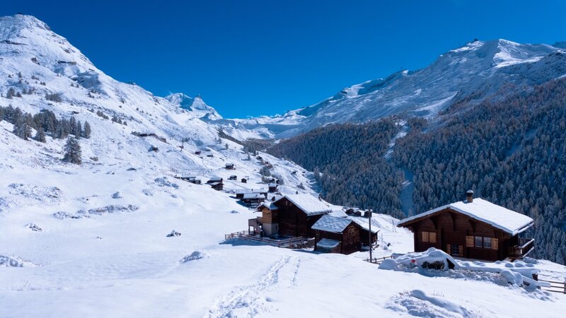 Alpine Village in Snow