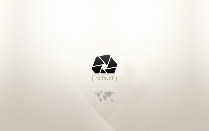 Altimit logo with world map