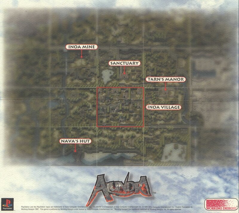Alundra game map