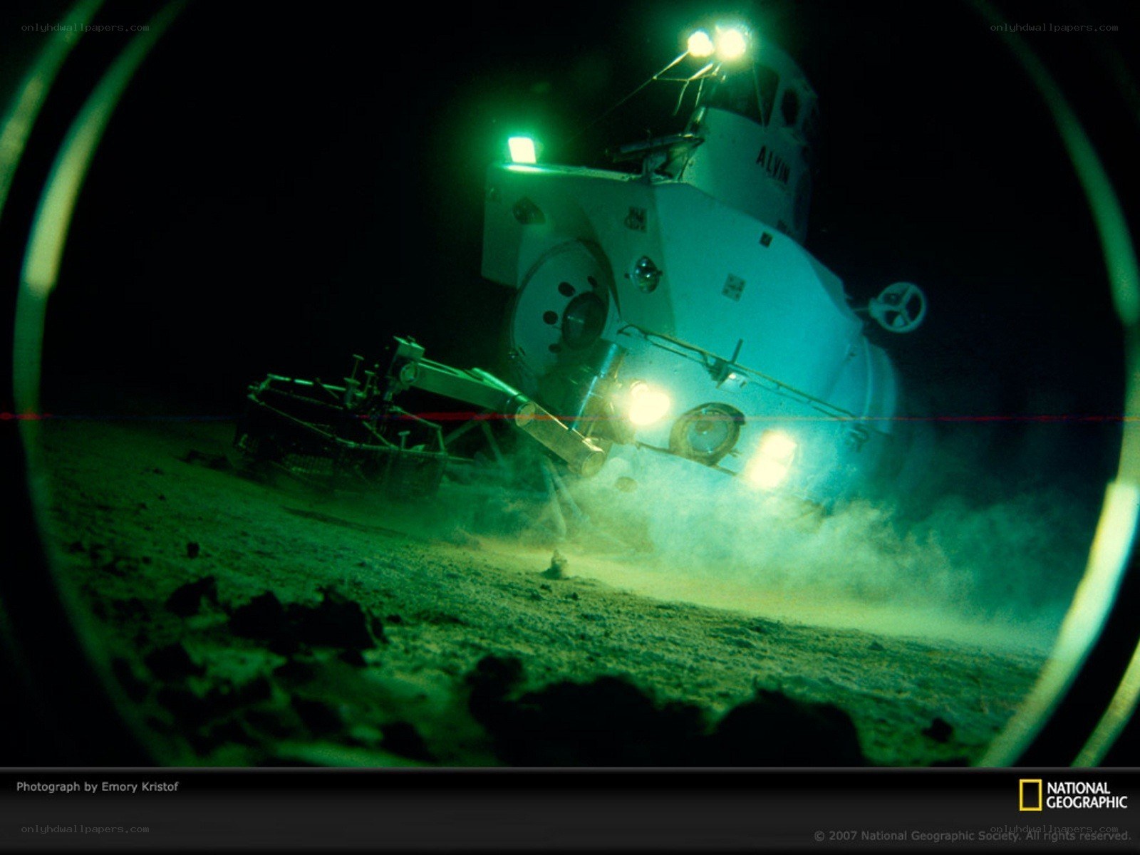 Alvin submersible on ocean floor