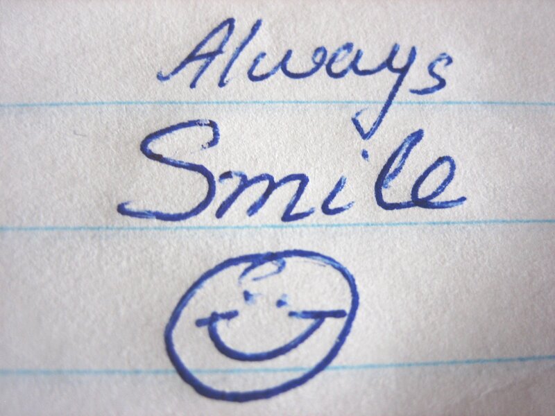 Always smile note
